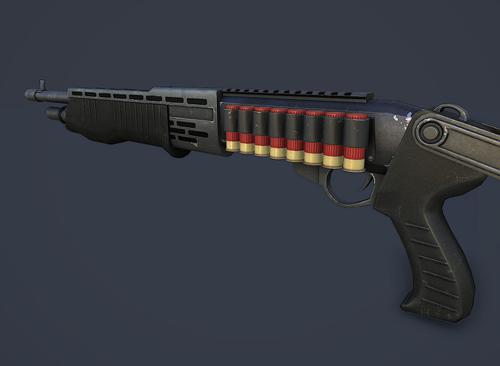 Spas-12 Lowpoly  GameArt  preview image